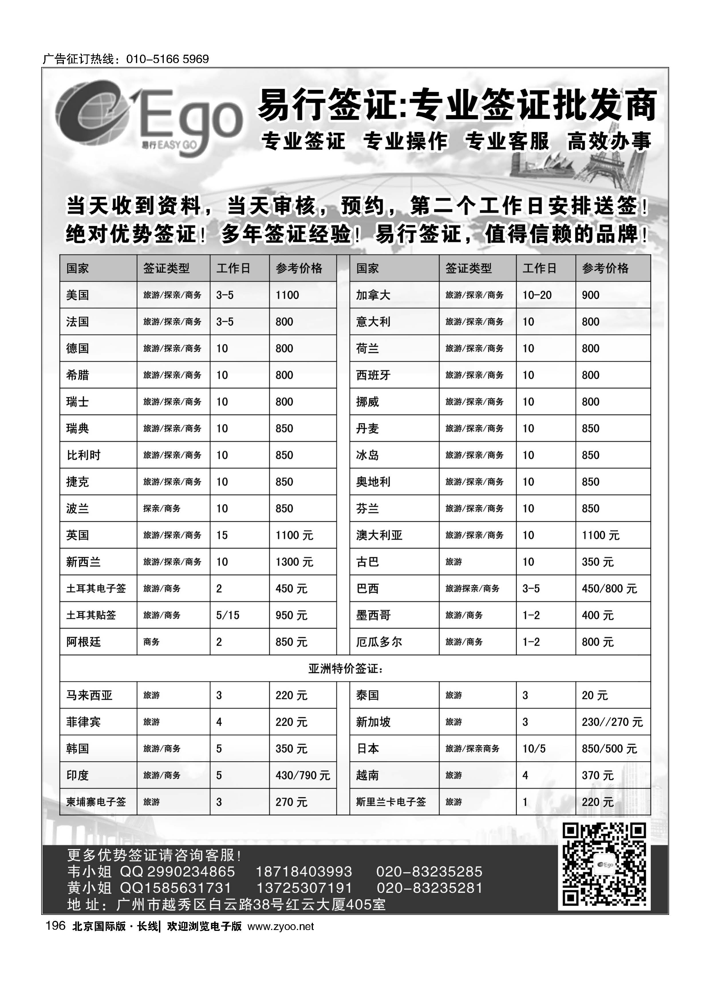 196易行签证-同业签证批发