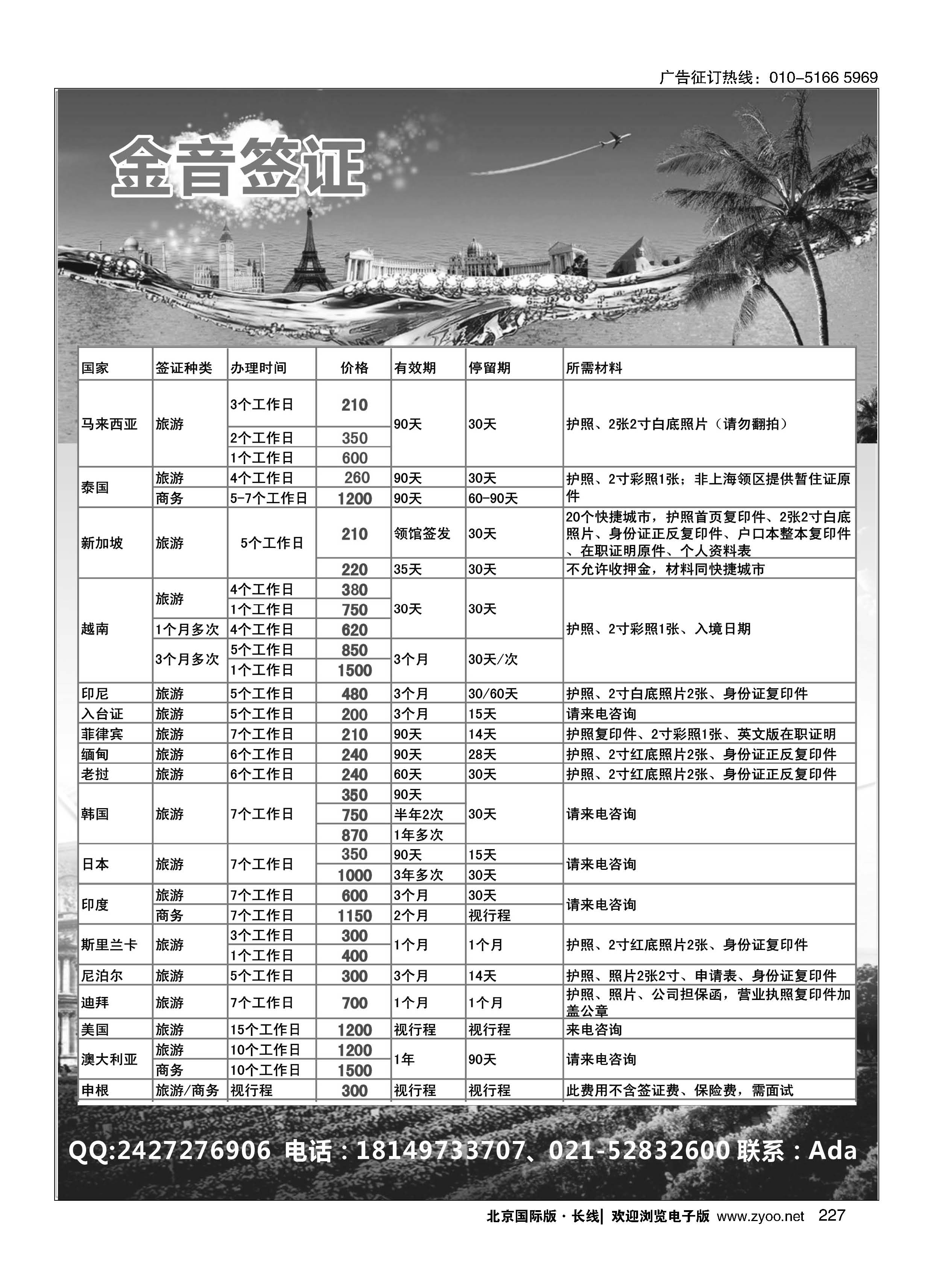 227金音签证