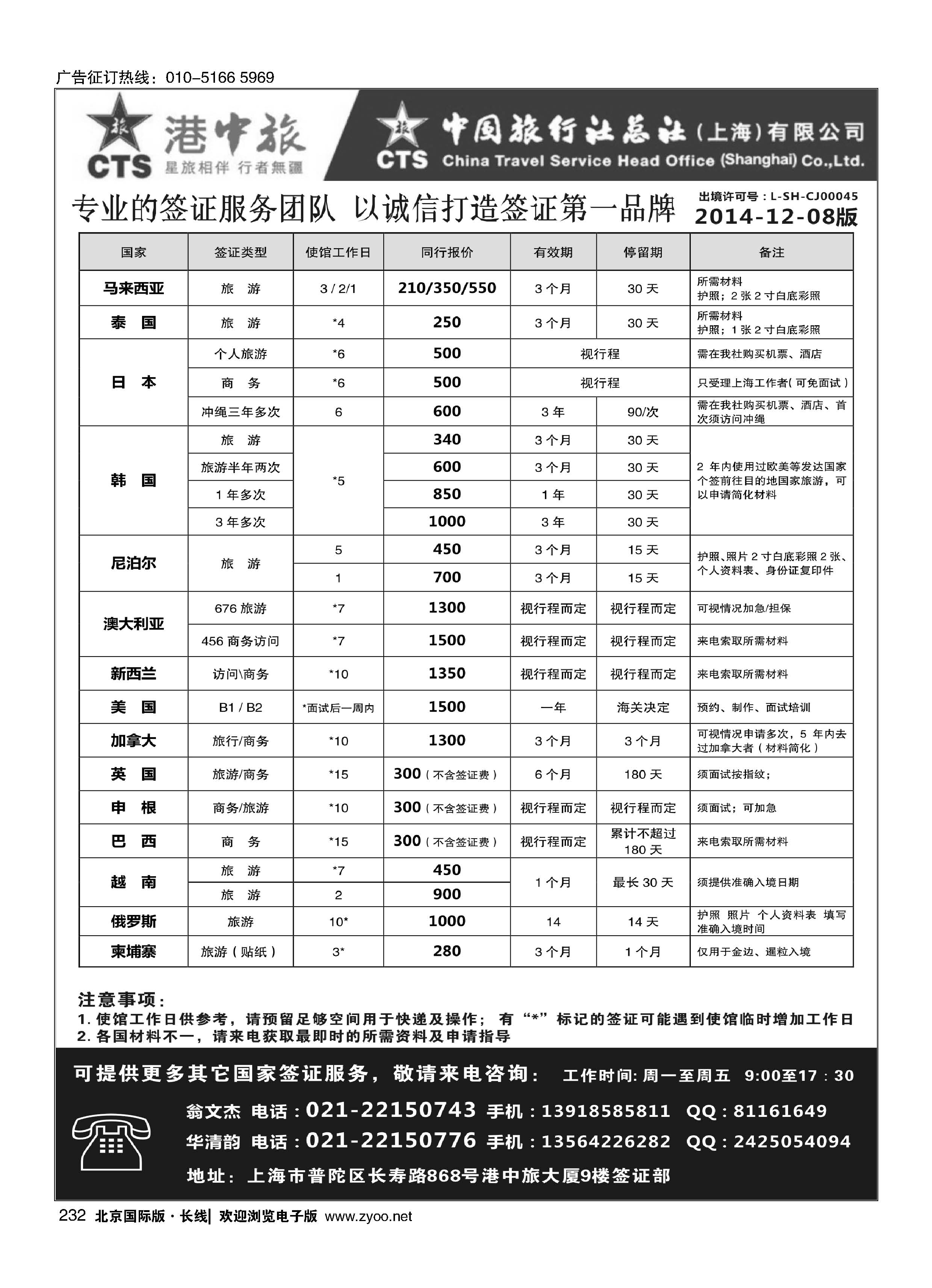 232港中旅旗下中旅总社签证服务
