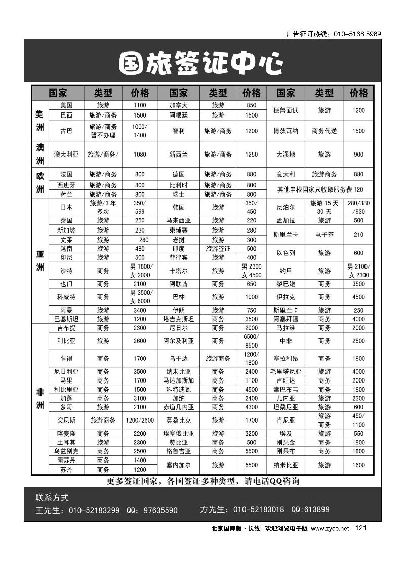 121国旅签证中心