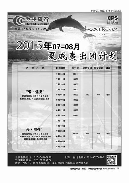 69九州风行.夏威夷出团计划 