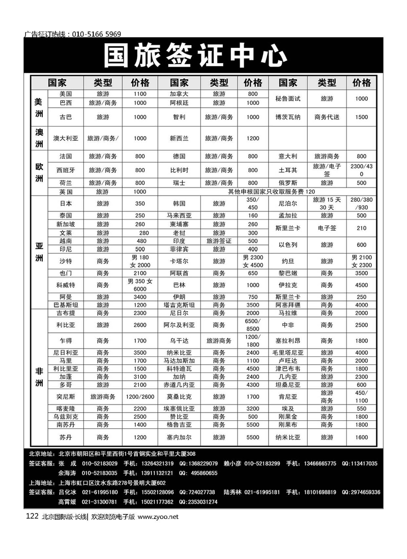 122国旅签证中心