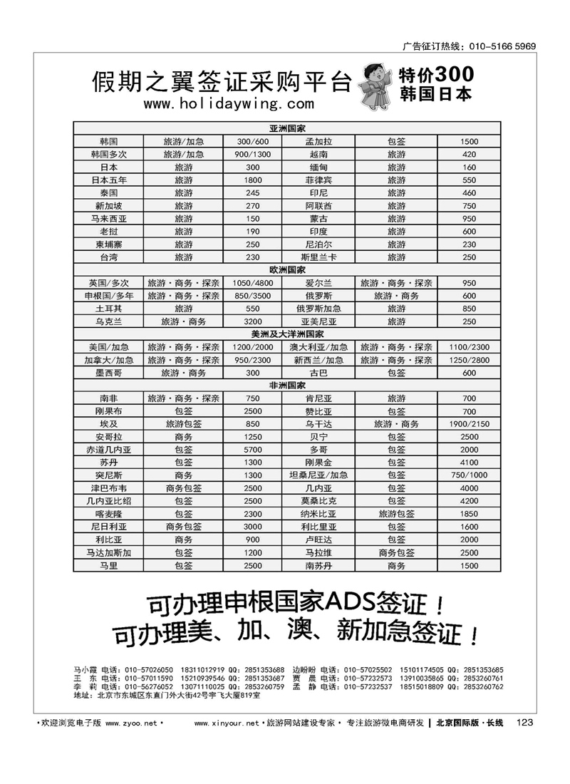 123假期之翼 签证采购平台