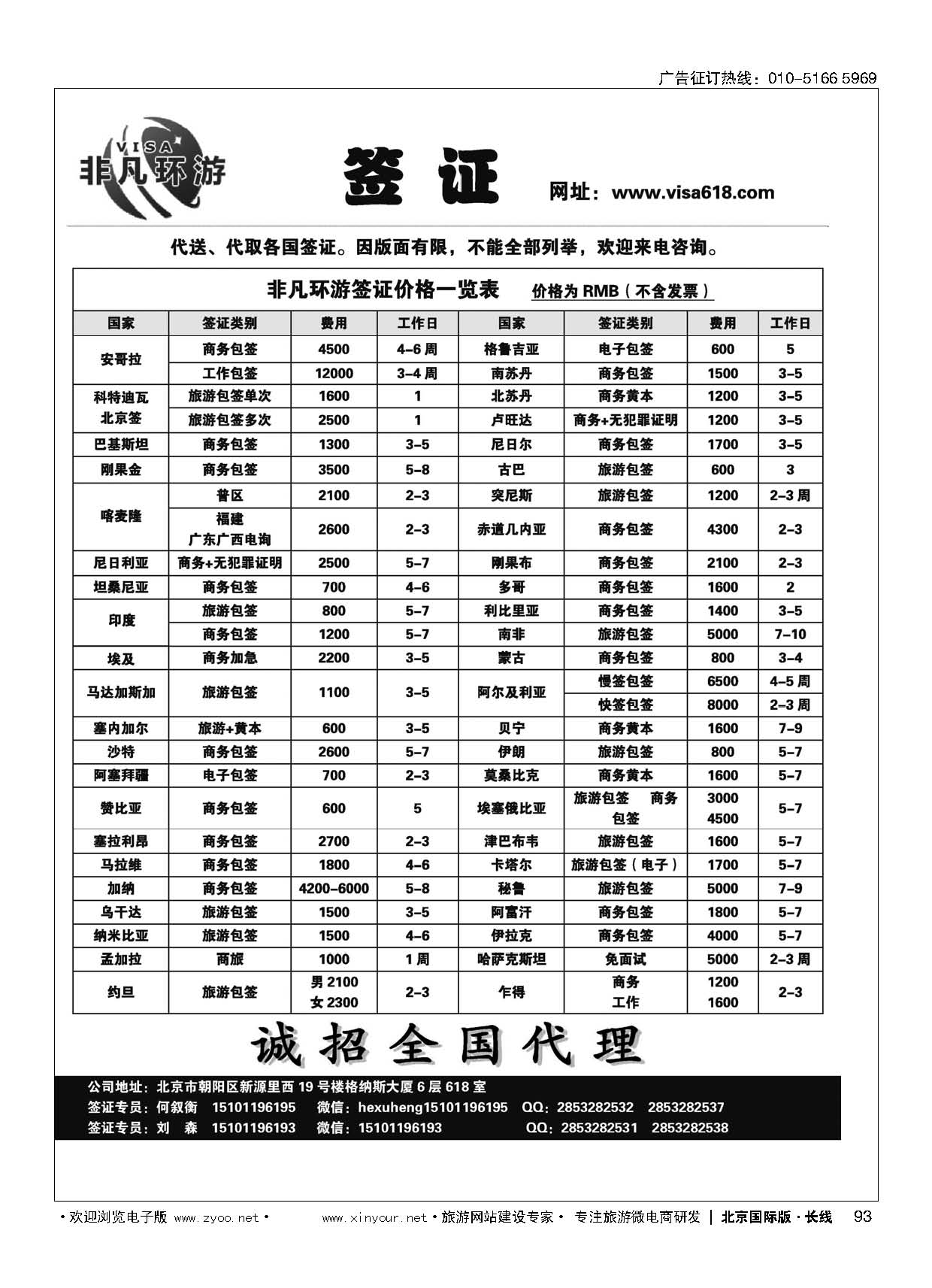 93非凡环游签证