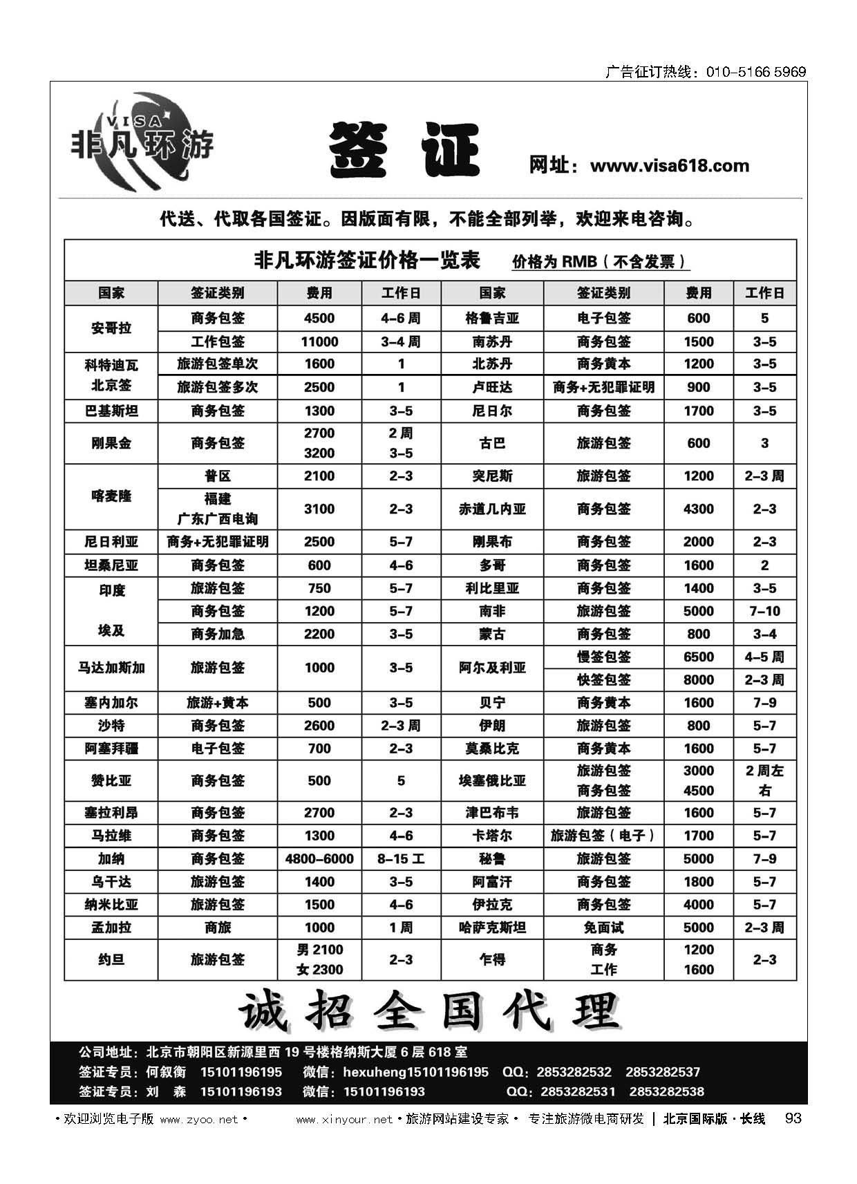 93非凡环游签证