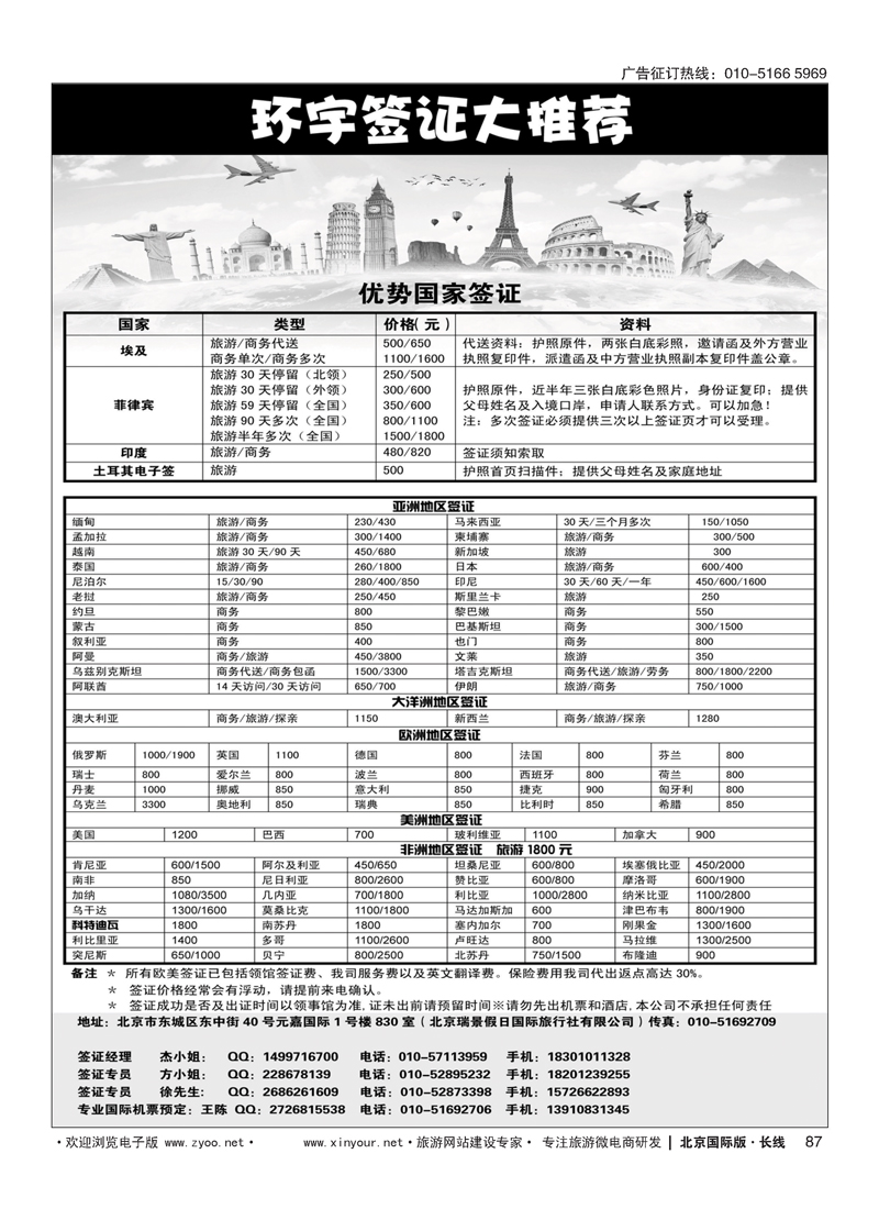 87环宇签证