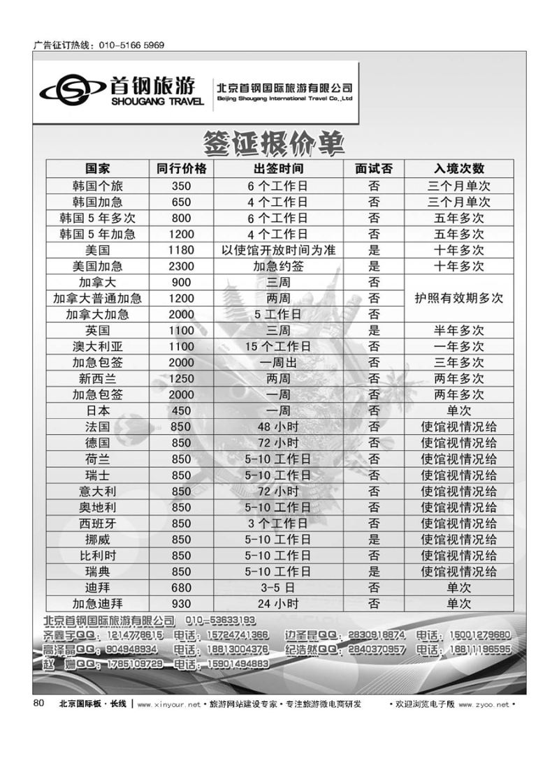 80首钢签证中心