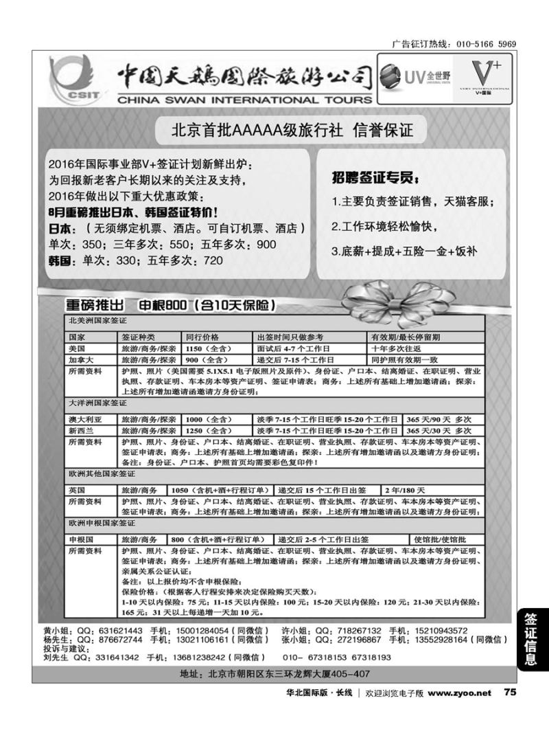 75V+  签证
