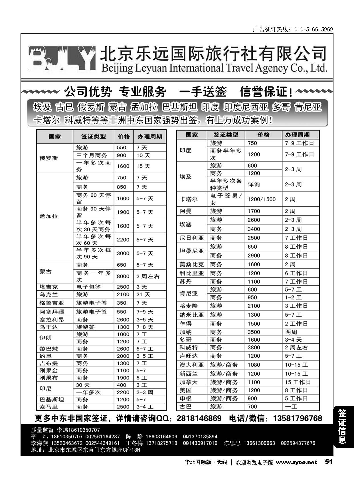 51非洲 中东签证 李炜