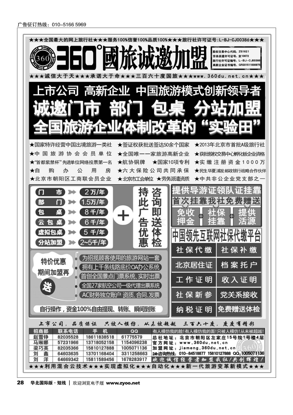 28360°国旅包部门、包桌、虚拟包桌、分站加盟