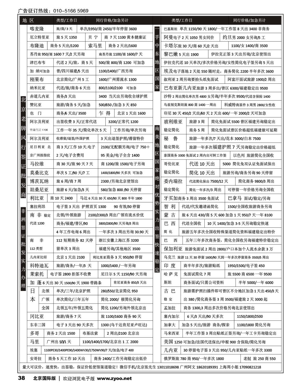 38北京风行签证
