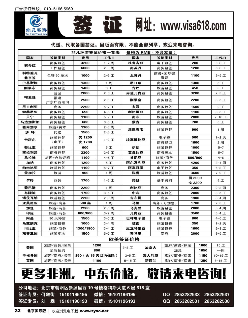 32非凡环游签证