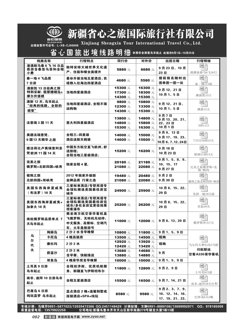 新疆省心之旅国际旅行社-出境2