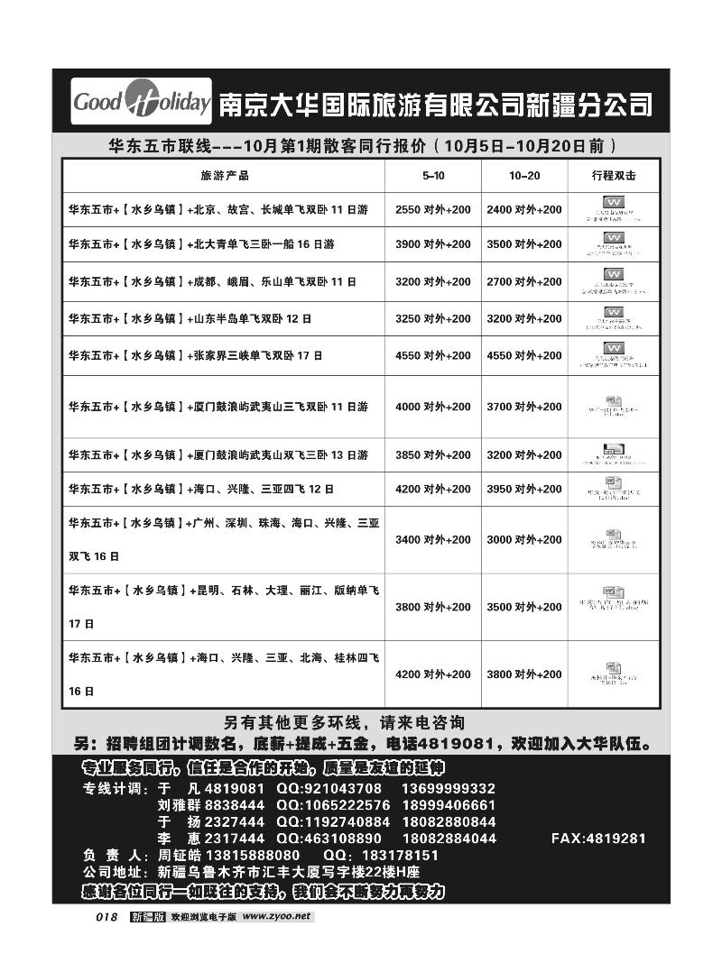 新疆兵团中国青旅清满溢分公司-东行假期18