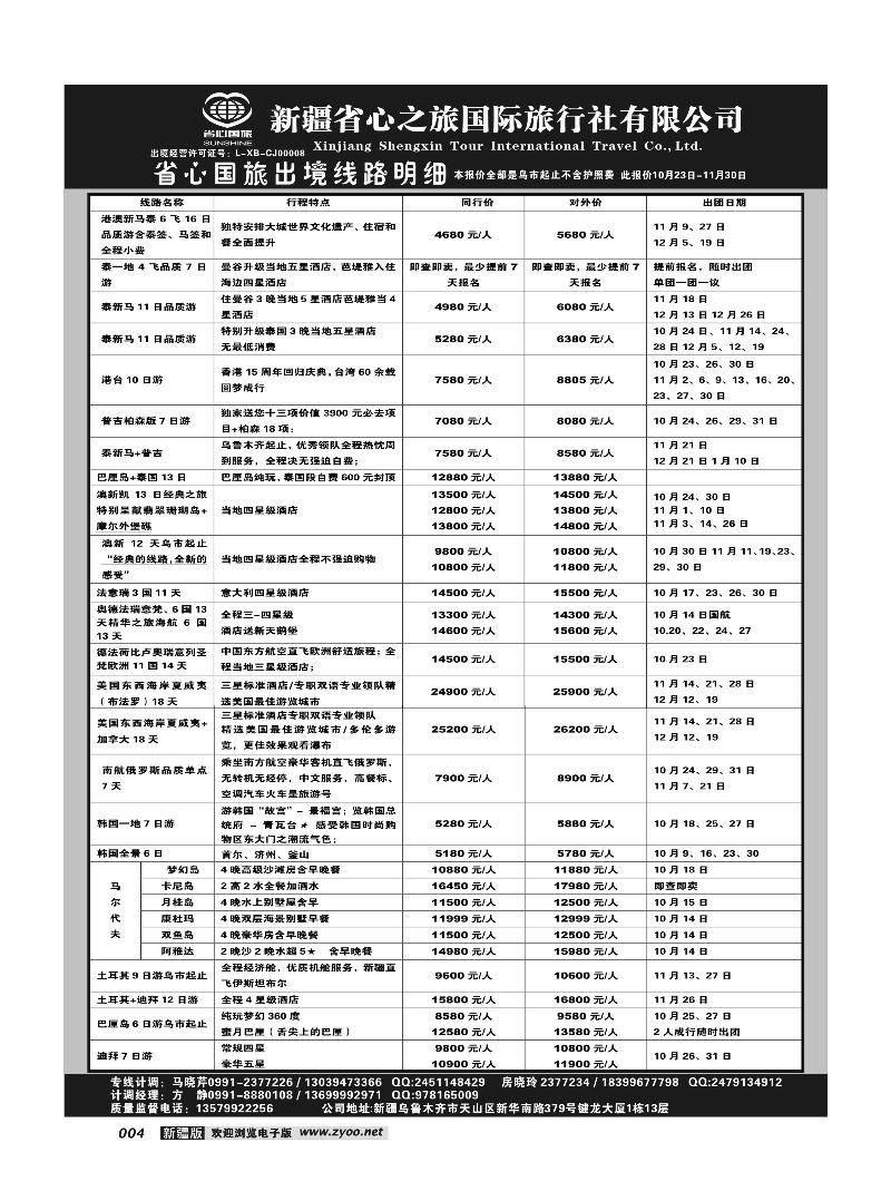 新疆省心之旅国际旅行社-出境4