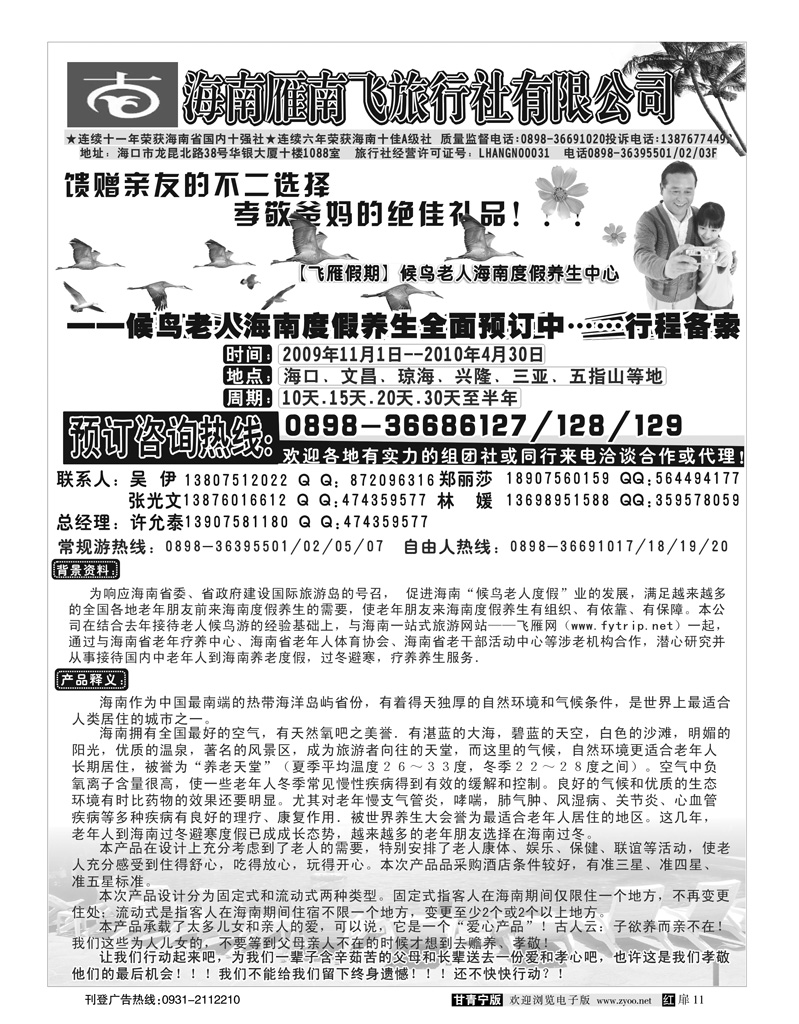 海南雁南飞