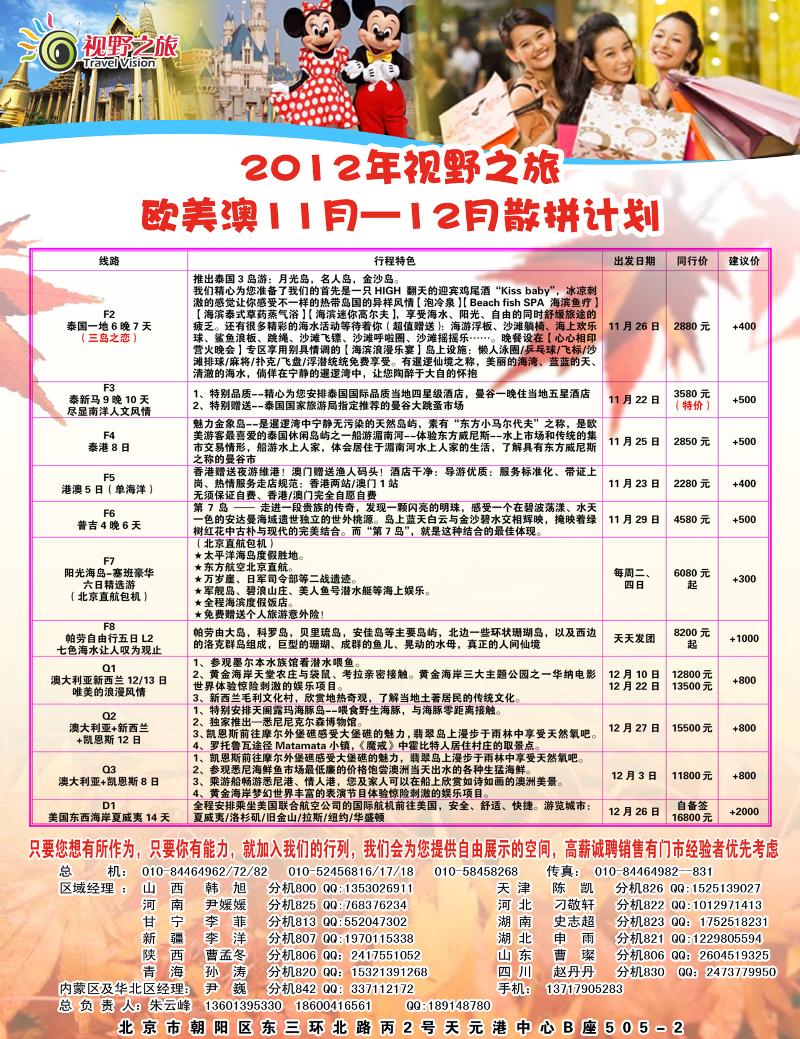 视野之旅散拼计划 2