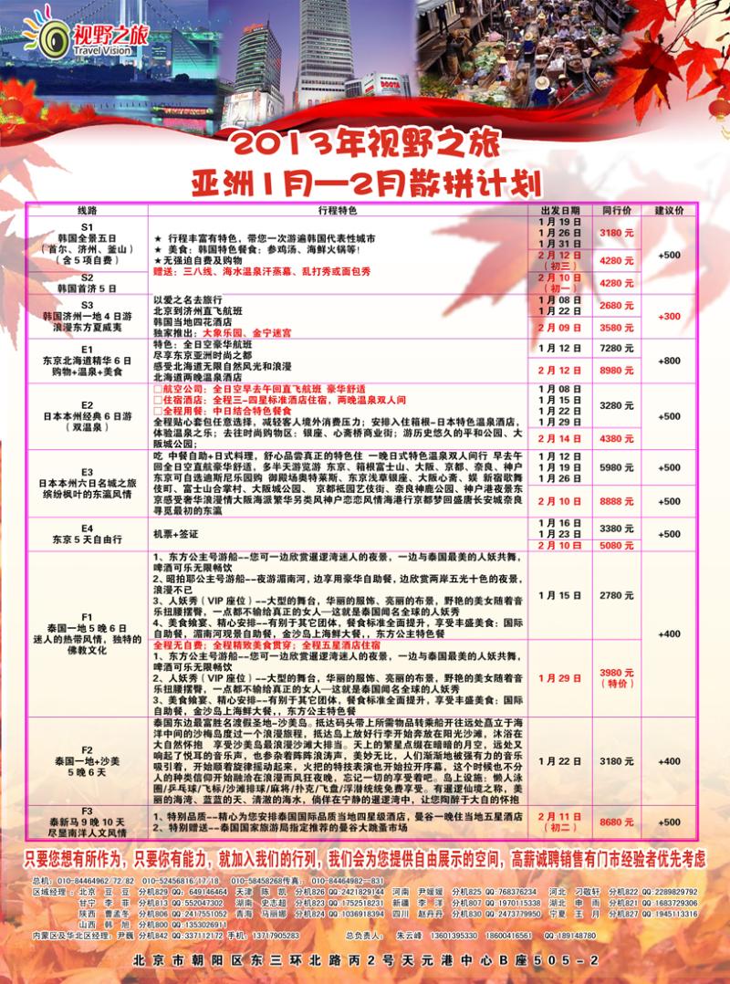 视野之旅散拼计划 1