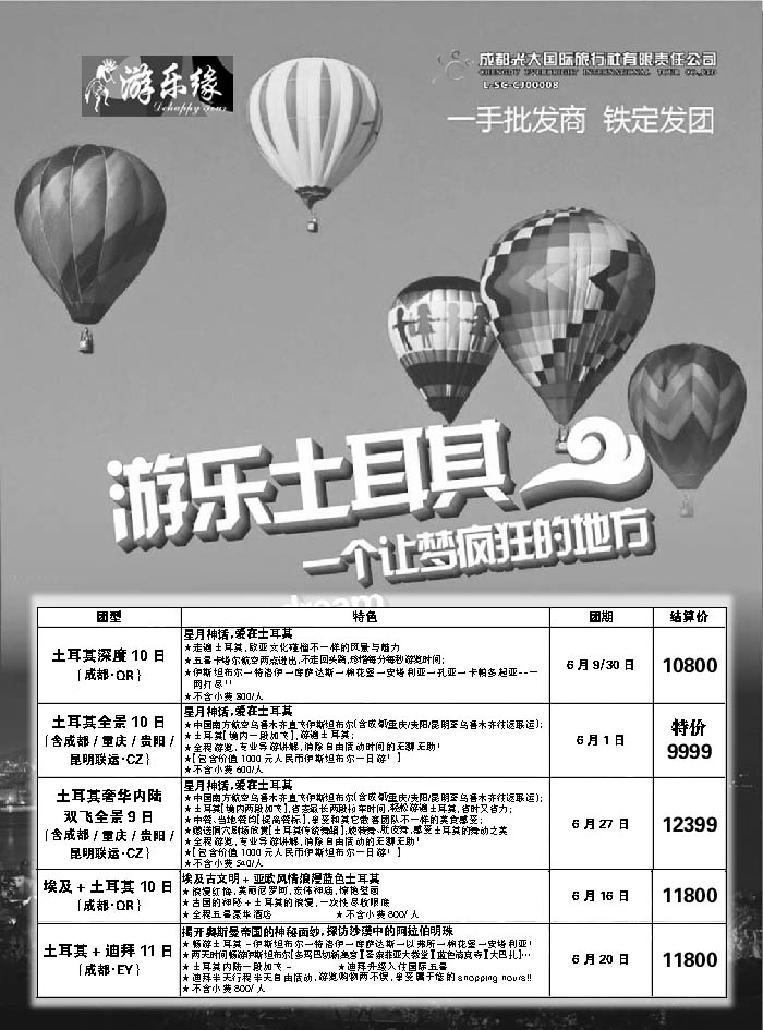 G蓝黑09   成都光大国际旅行社2