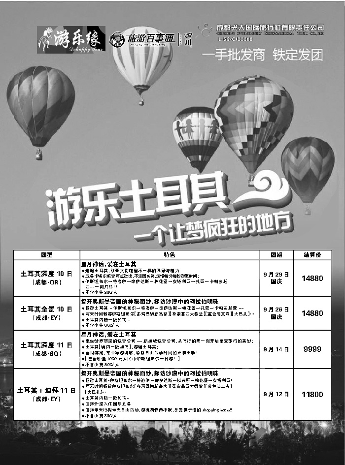 G蓝黑05   成都光大国际旅行社2