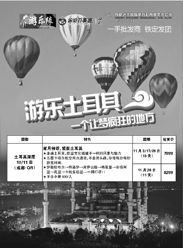 G蓝黑05   成都光大国际旅行社2