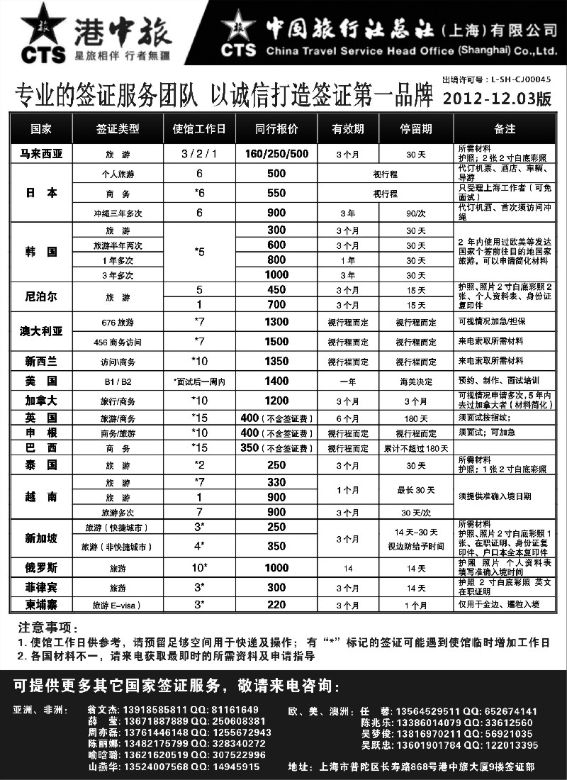 a16 港中旅旗下中旅总社签证服务