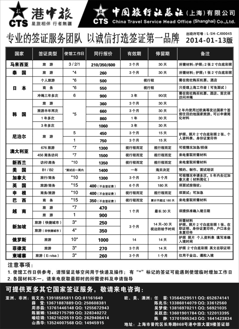a13 港中旅旗下中旅总社签证服务