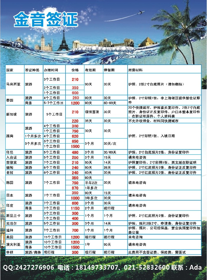 b79金音签证