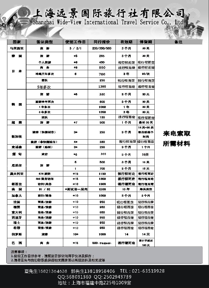 b63上海远景国际旅行社