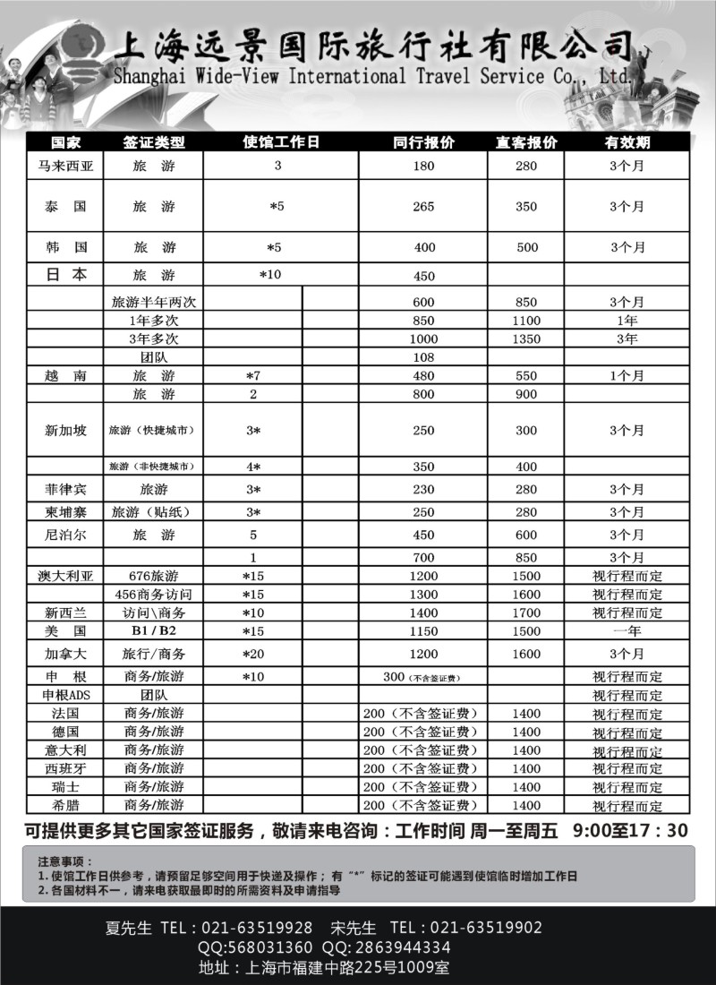 b18上海远景国际旅行社