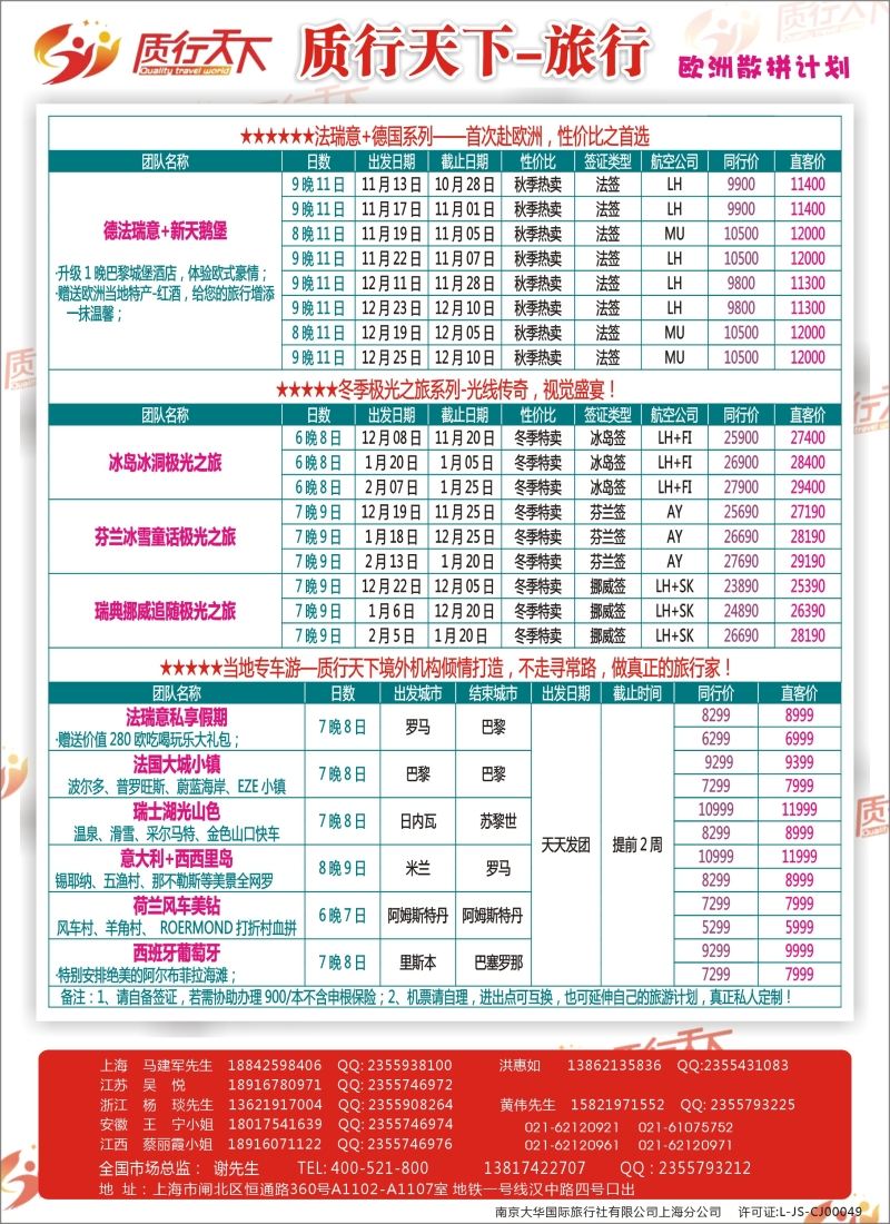 a彩30质行天下旅行——欧洲散拼