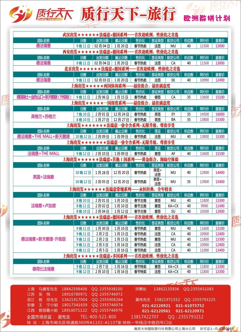 a彩31质行天下旅行——欧洲散拼