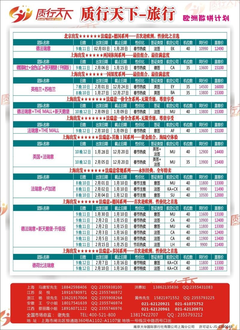 a彩31质行天下旅行——欧洲散拼