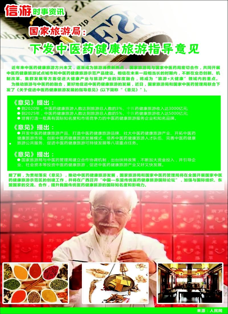 a彩46信游时事资讯——国家旅游局：下发中医药健康旅游指导意见