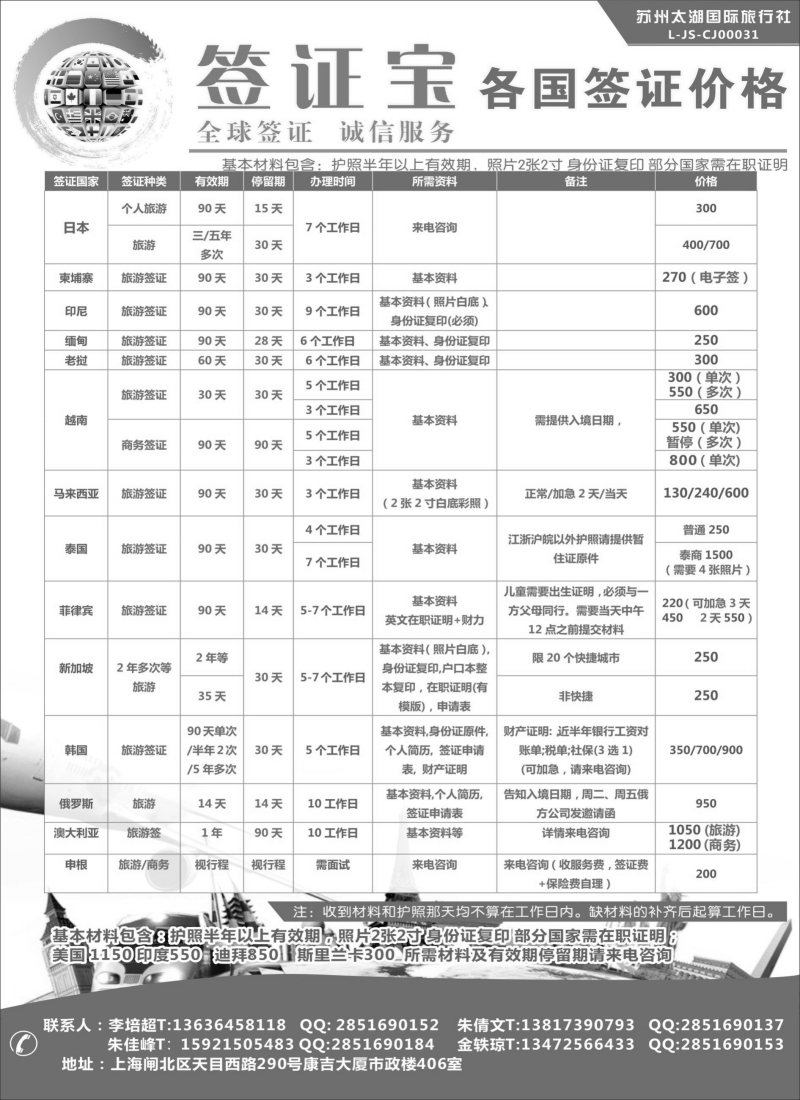 b11苏州太湖国际旅行社-签证