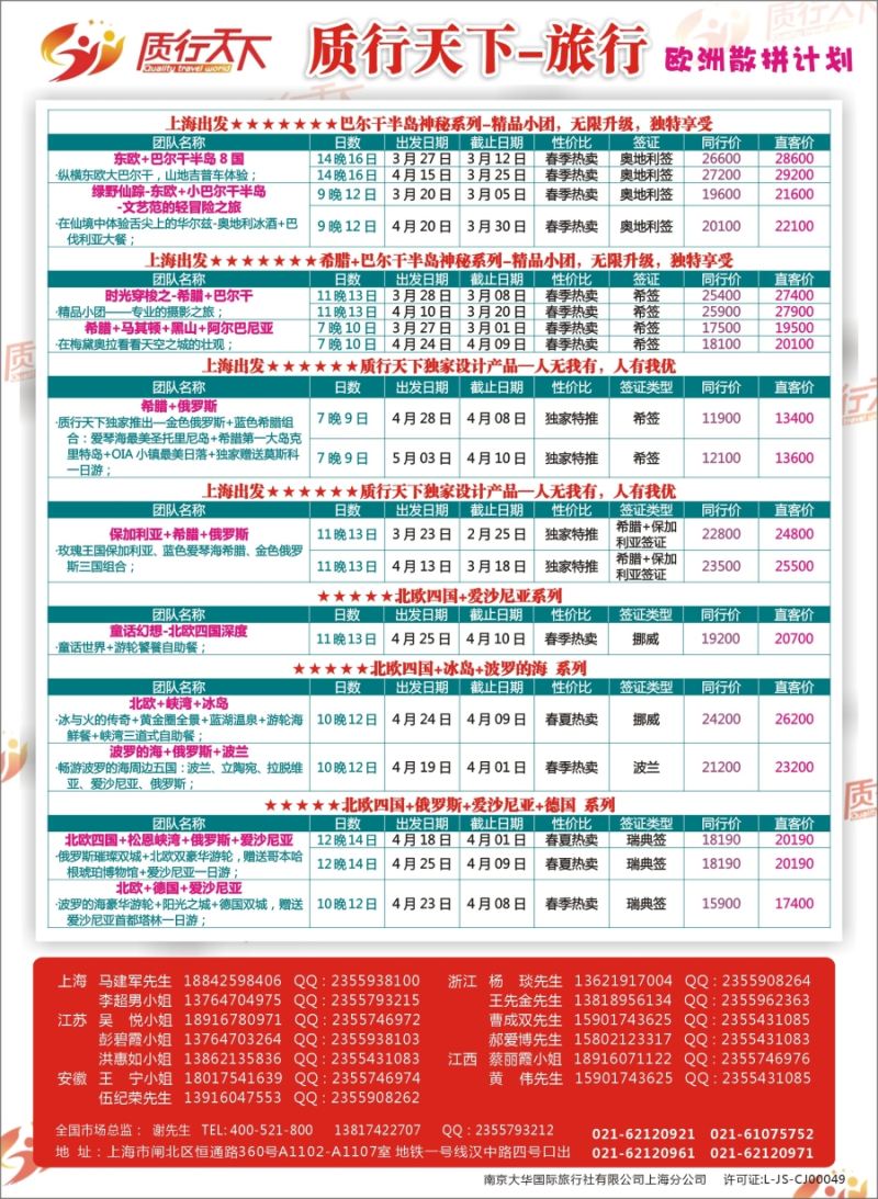 a彩23质行天下旅行—欧洲散拼