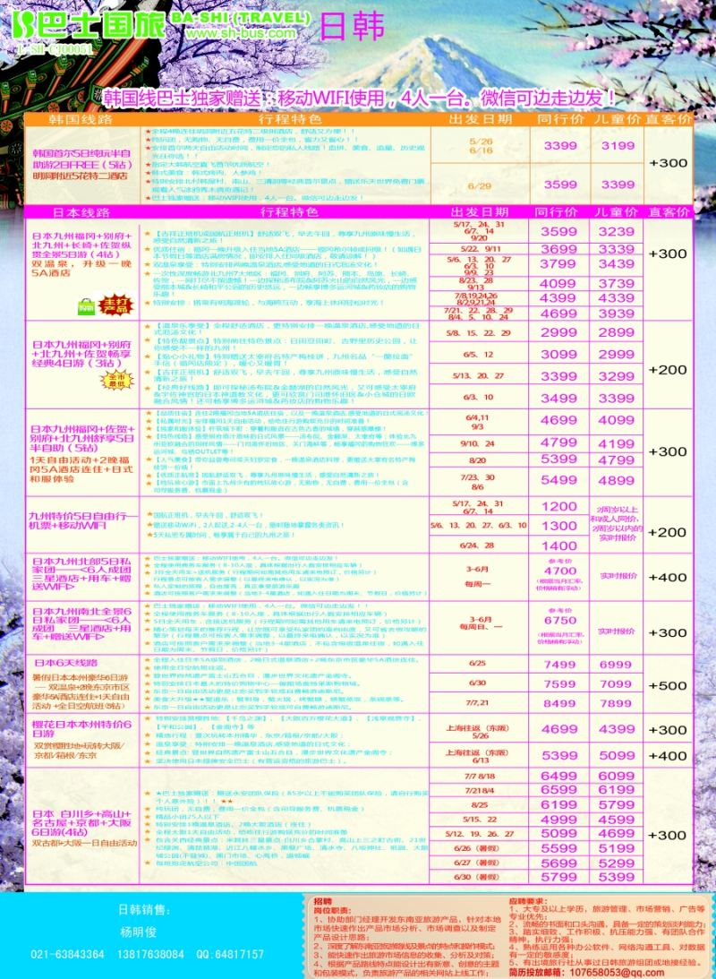 b彩13上海巴士国旅——日韩