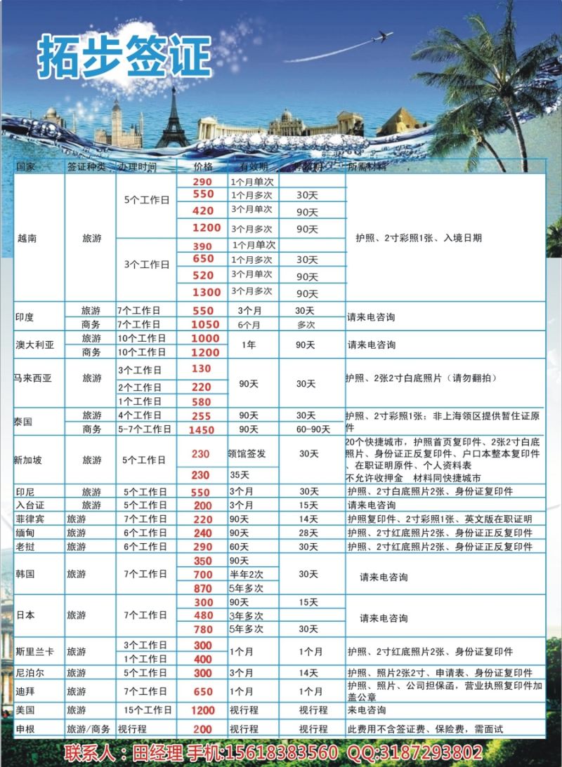 b21拓步签证