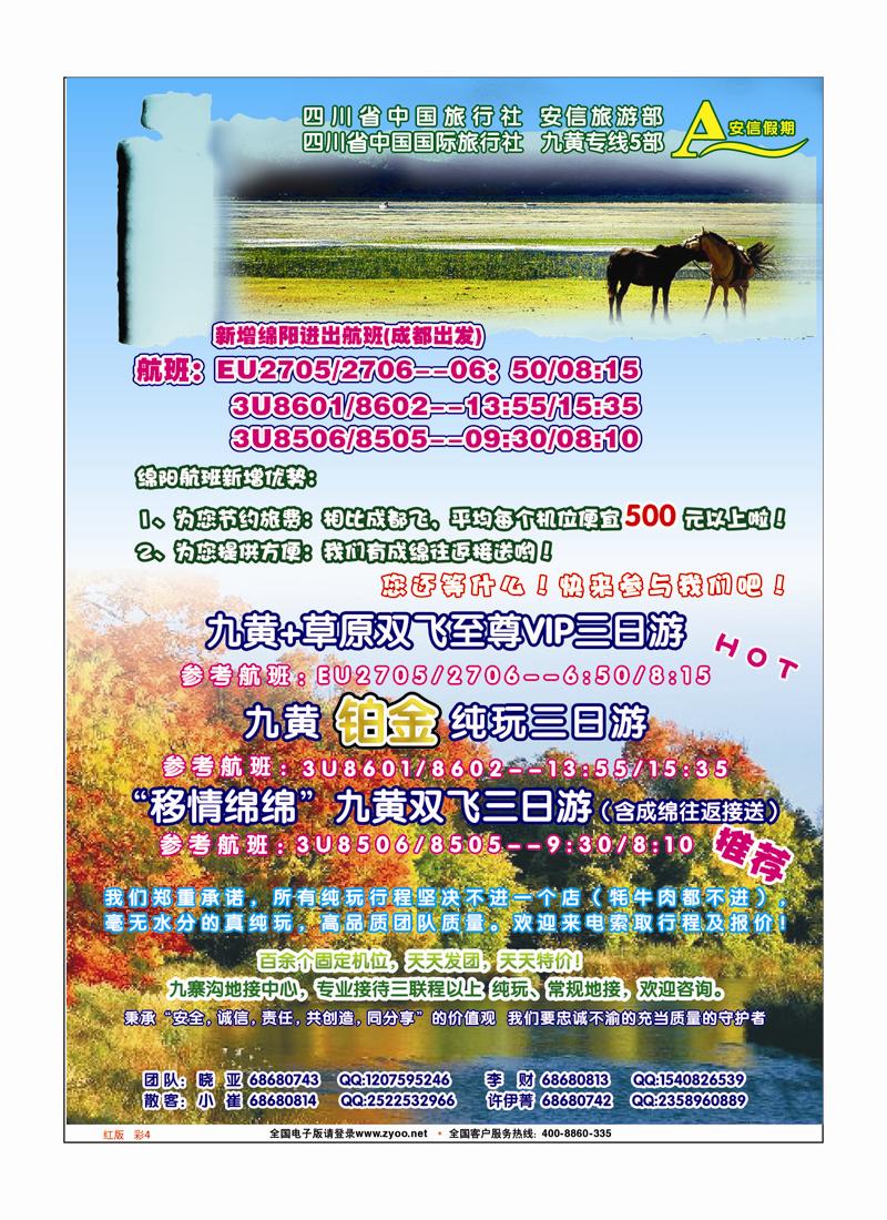 红版彩4 省中旅  安信假期
