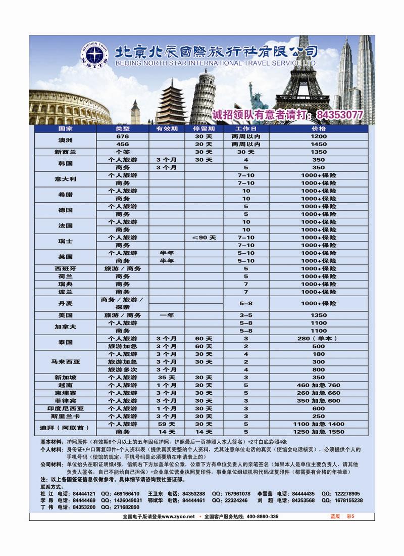 蓝版 彩5 北辰国旅