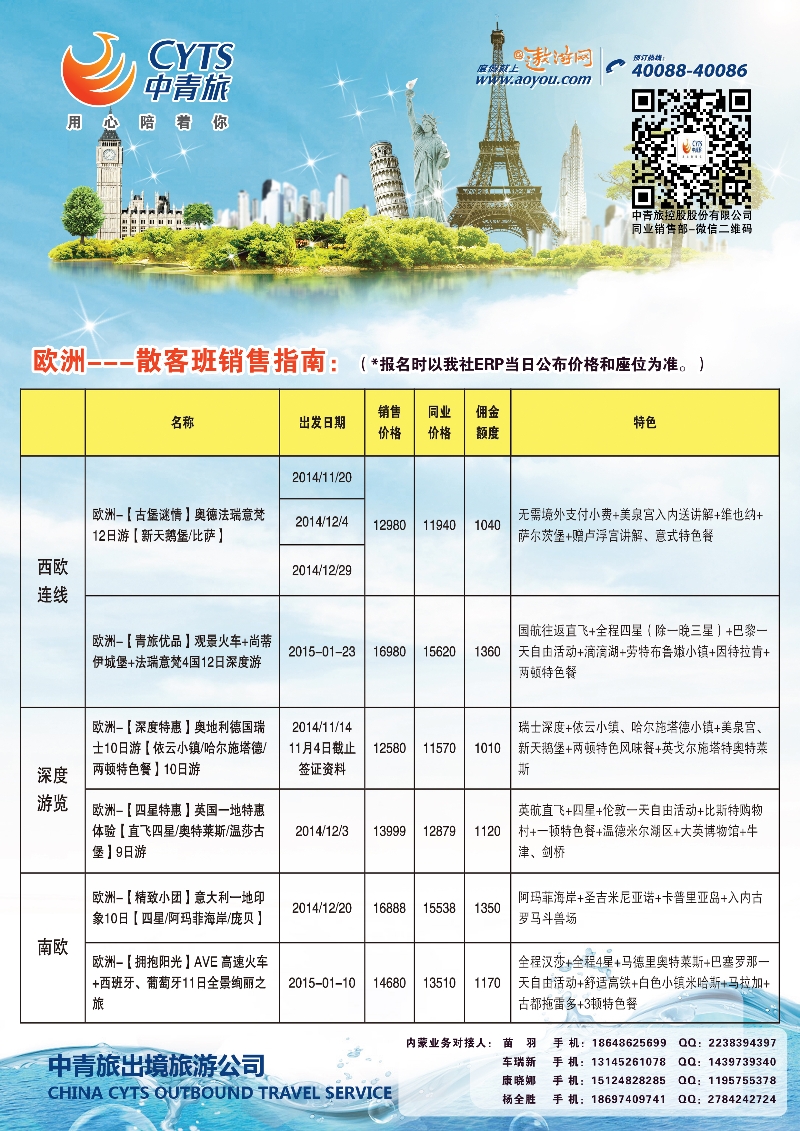 中青旅2（欧州）