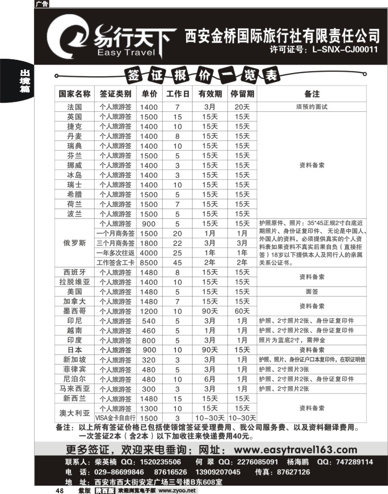 易行天下——签证篇