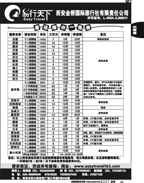 易行天下-签证