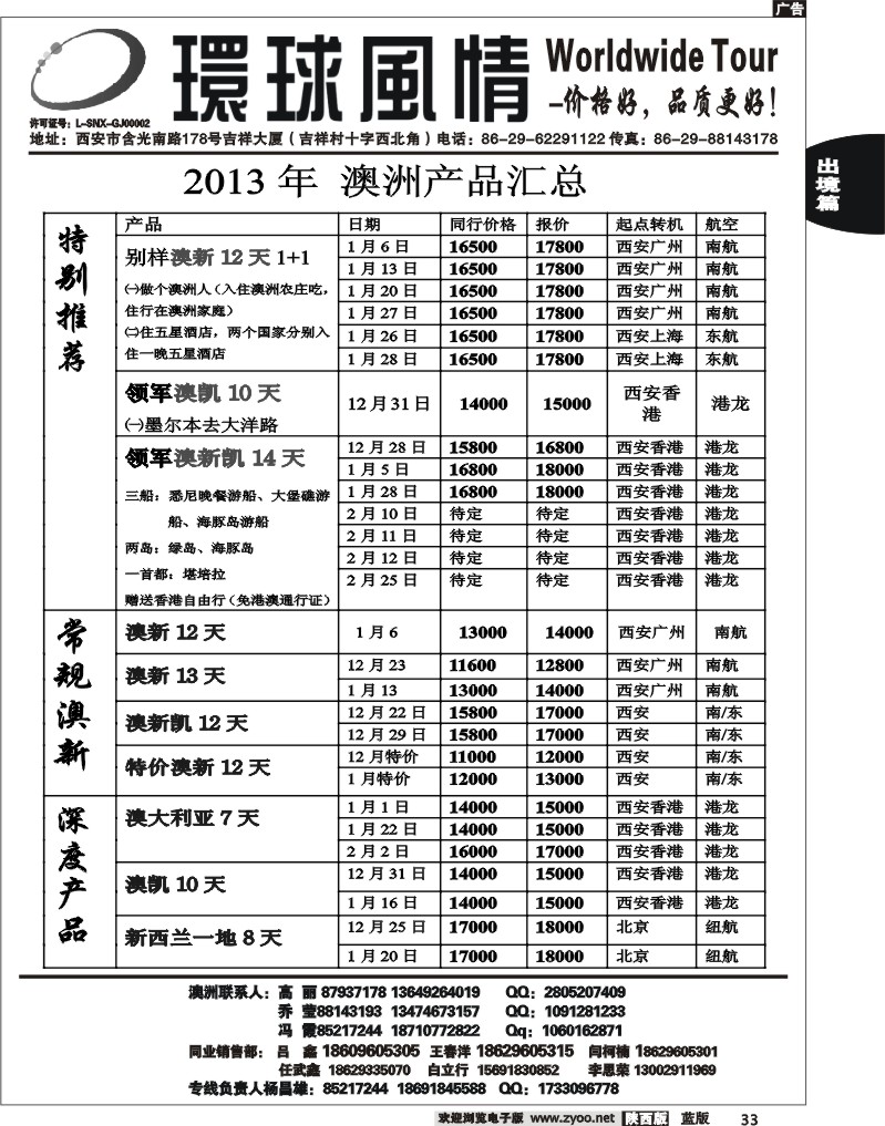 西安康辉—2013年 澳洲产品汇总