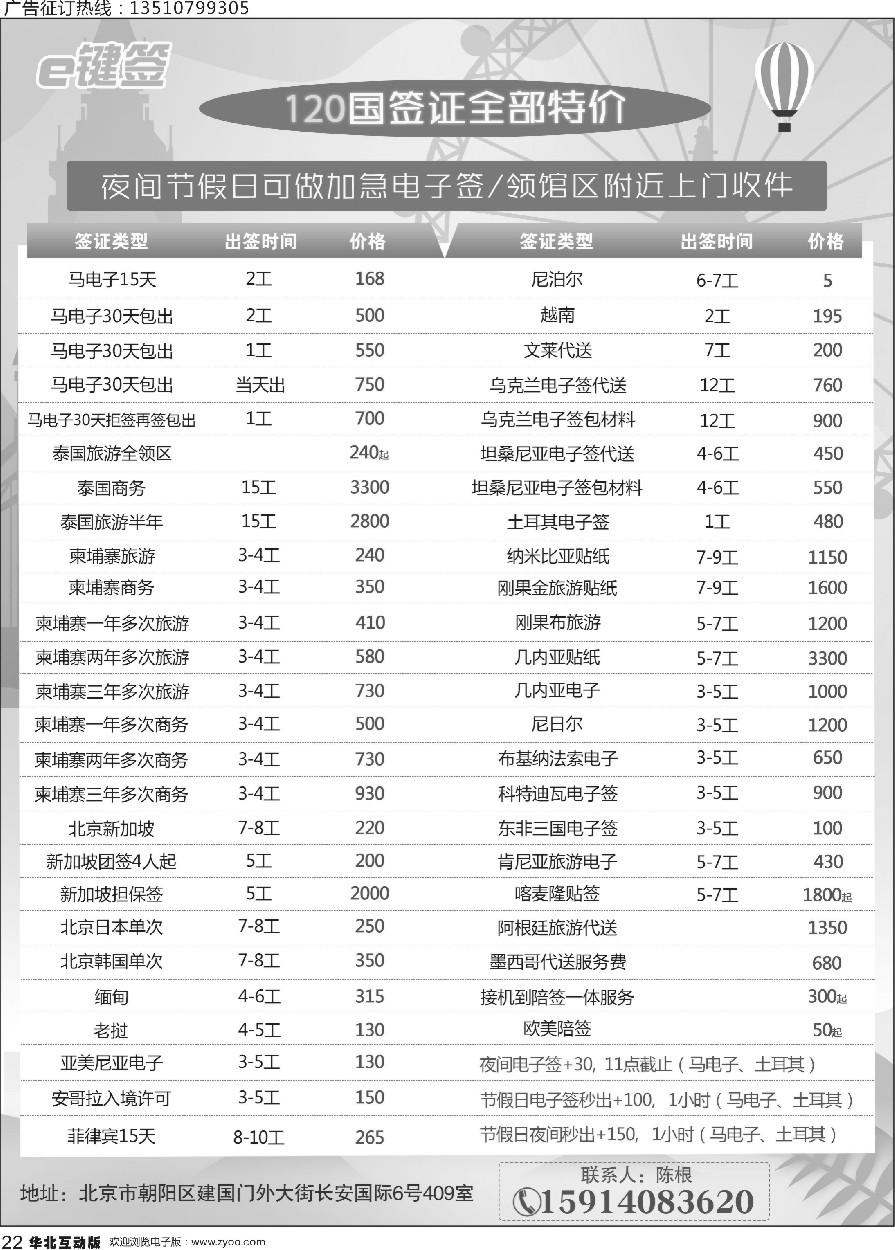 022 郑739期 e键签—120国签证特价