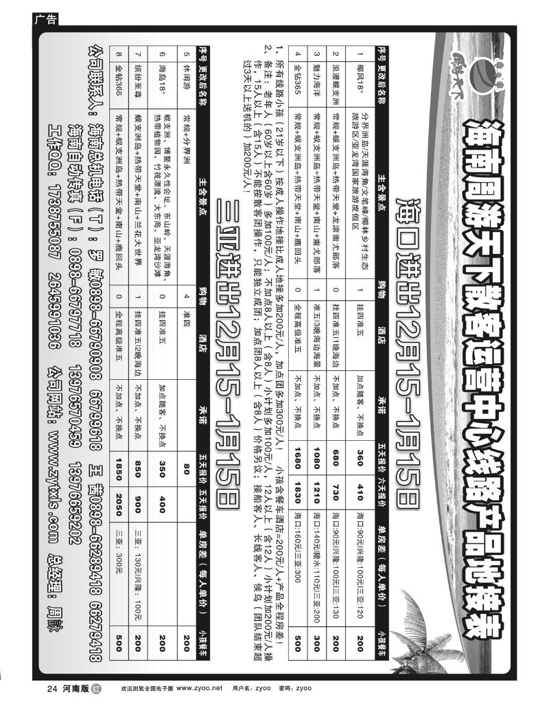 r24海南周游天下-海南地接报价