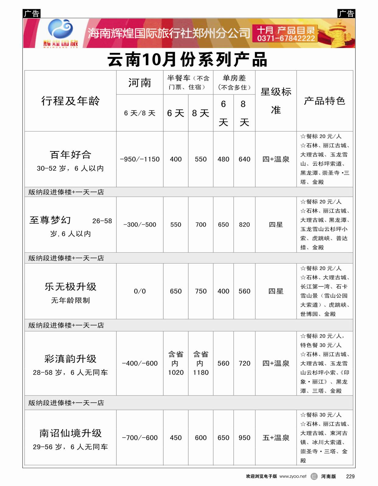 r229 辉煌国旅-云南1
