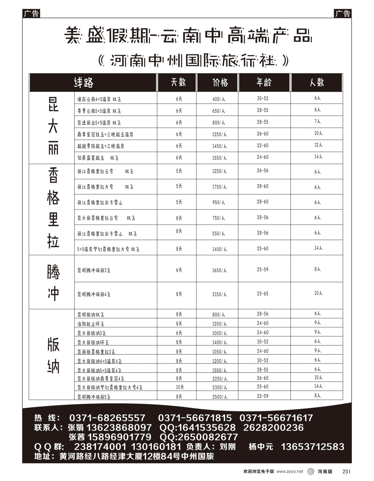 r251 美盛假期-云南