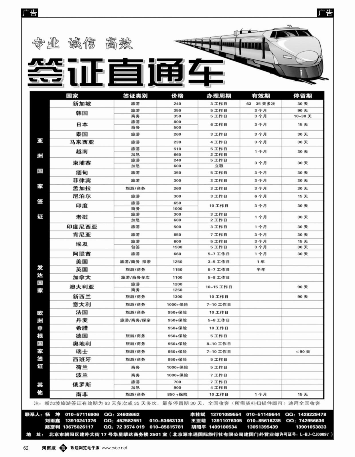 b黑062  北京源丰通国际旅行社建国门外营业部