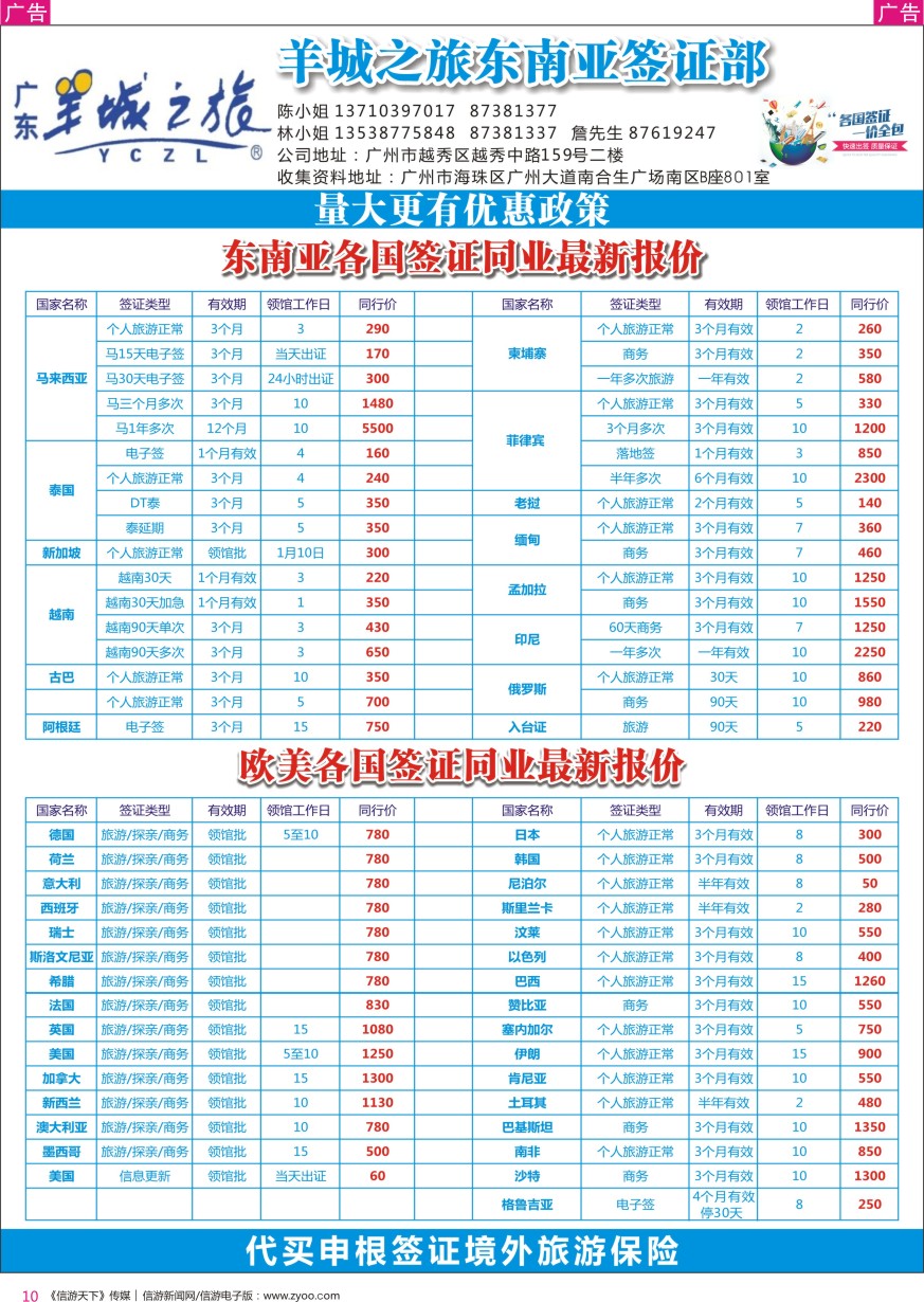 r彩010  广东羊城之旅签证